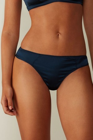 Intimissimi Silk Cheeky Briefs Blå | DKJVR45817